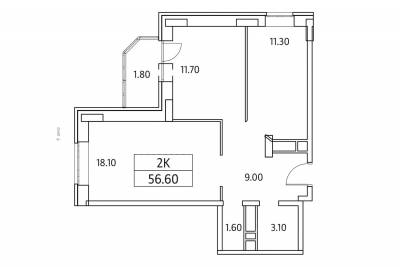2-х комнатная квартира Лосино-Петровский, ул. Кирова 4А - фото 2